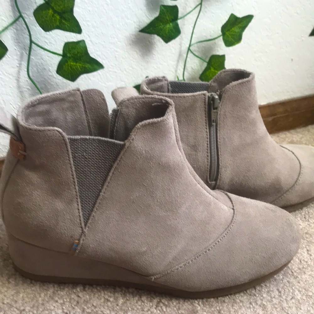 Grey Tom boots worn 4 times.
